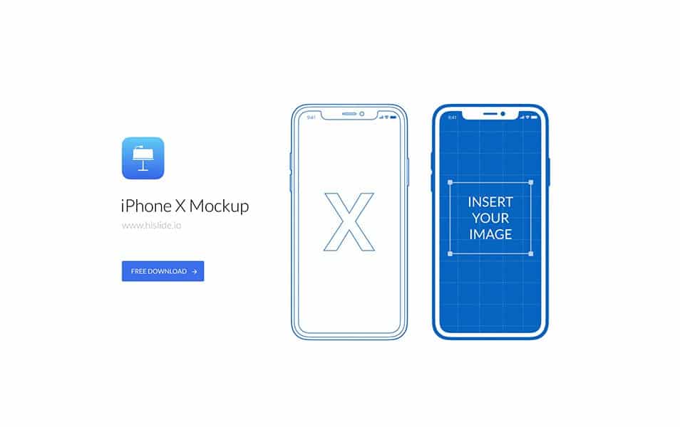 iPhone X Mockup for Keynote