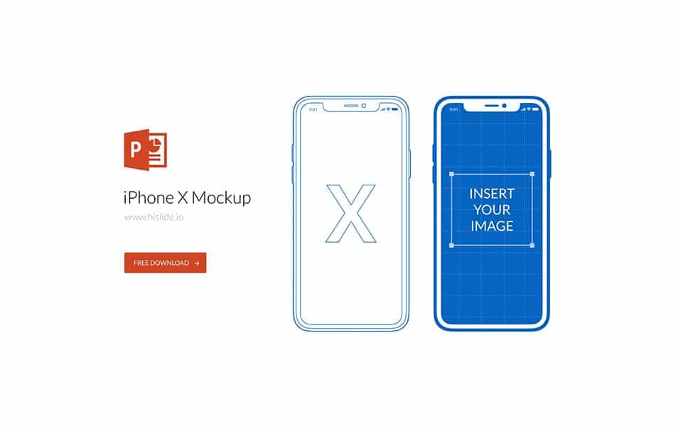 iPhone X Mockup for PowerPoint