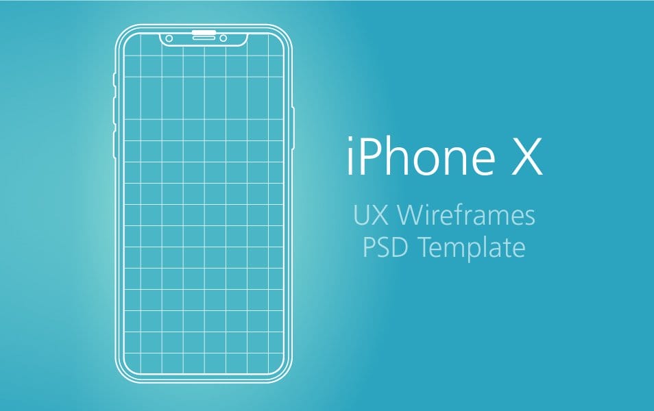 iPhone X - UX Wireframe & PSD Template