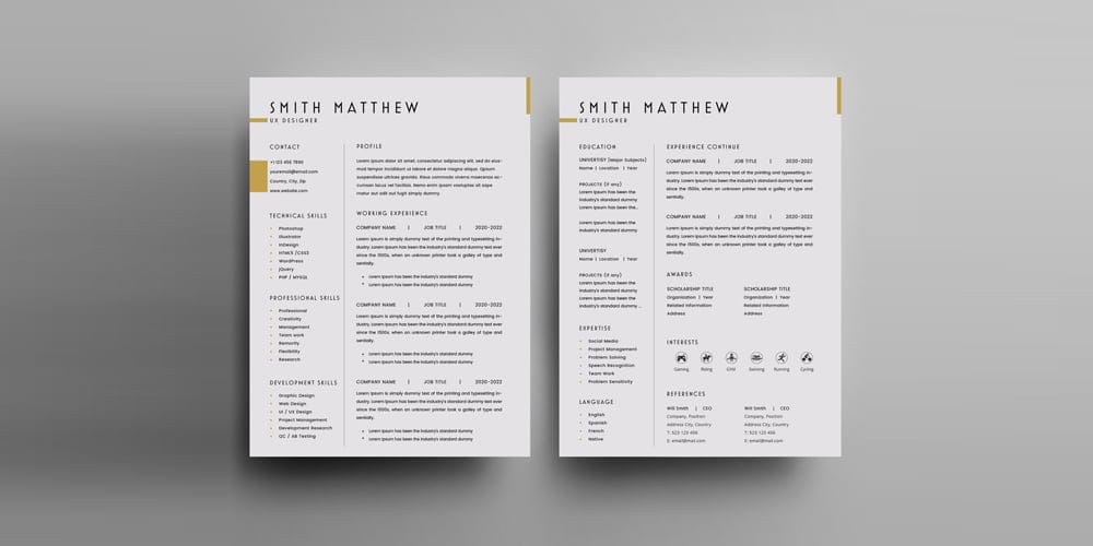 Ultimate Collection Of Free Resume Templates » CSS Author