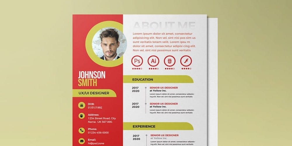 A4 Designer Resume Template