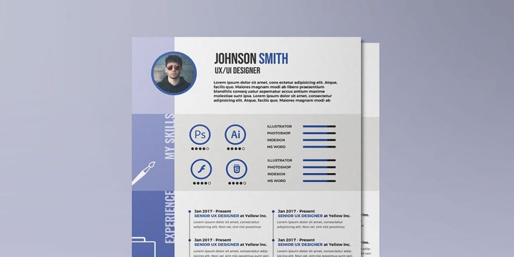 A4 Size Designer Resume Template