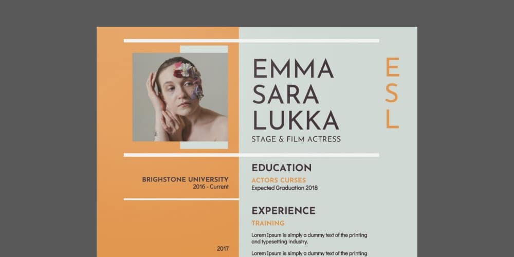 Actor Resume Template