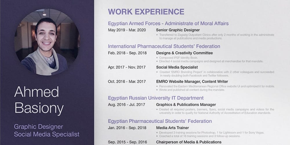 Advanced CV Resume Template PSD