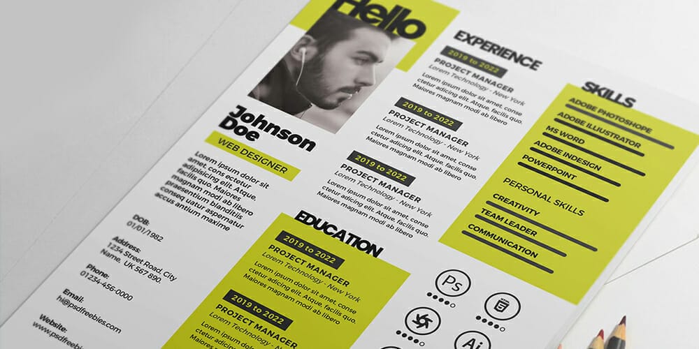 Awesome Modern Resume CV Template