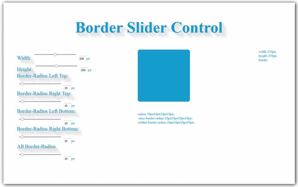 Border Radius CSS Generator