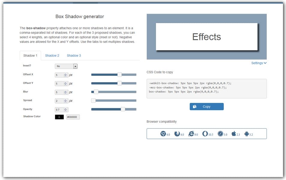 CSS Box Shadow Generator | MakingCSS