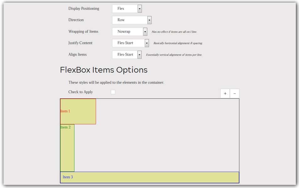 CSS FlexBox Code Generator