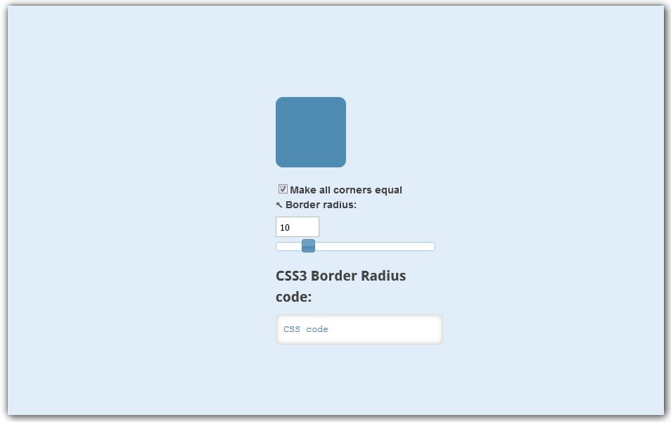 CSS3 Border Radius Generator | Manytools