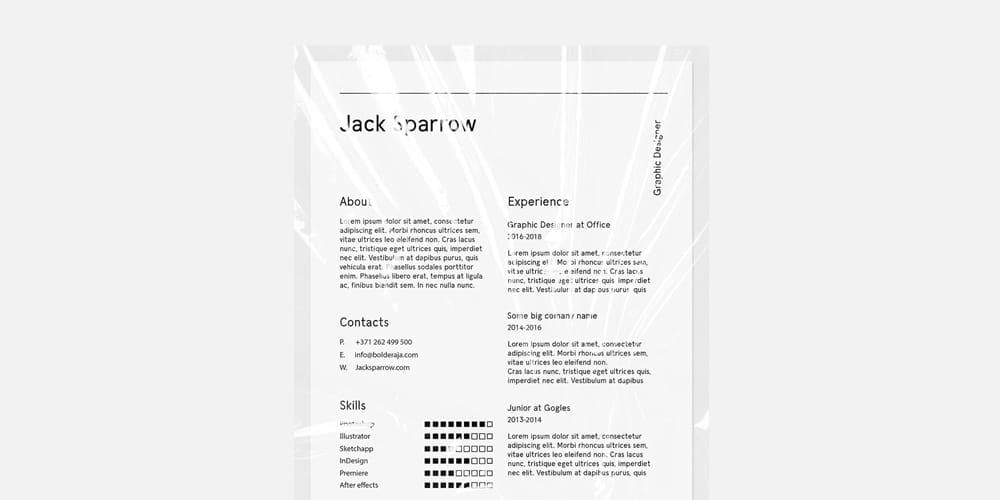 CV Minimal Template