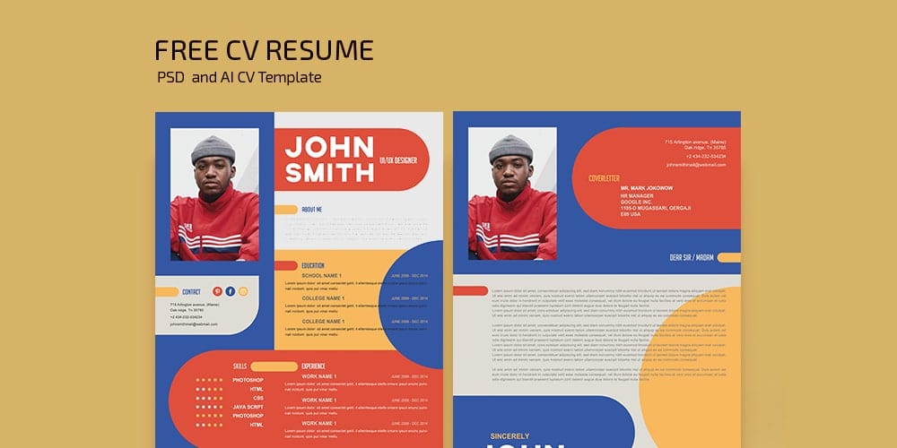 CV Resume Cover Letter Template