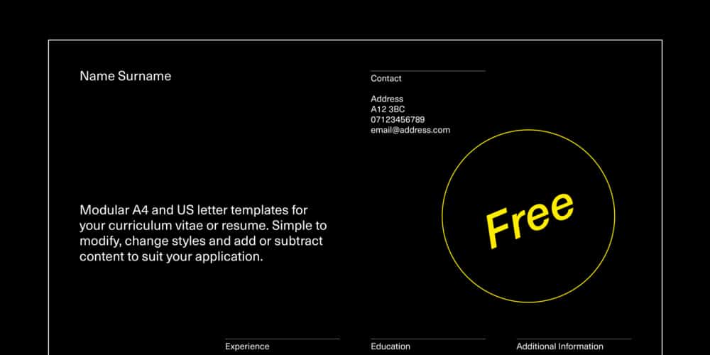 CV and Resume Templates for InDesign