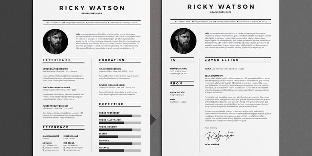 Ultimate Collection of Free Resume Templates » CSS Author