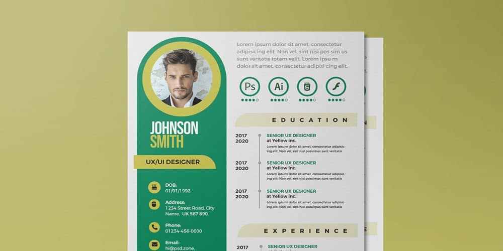 Clean Modern CV Resume Design