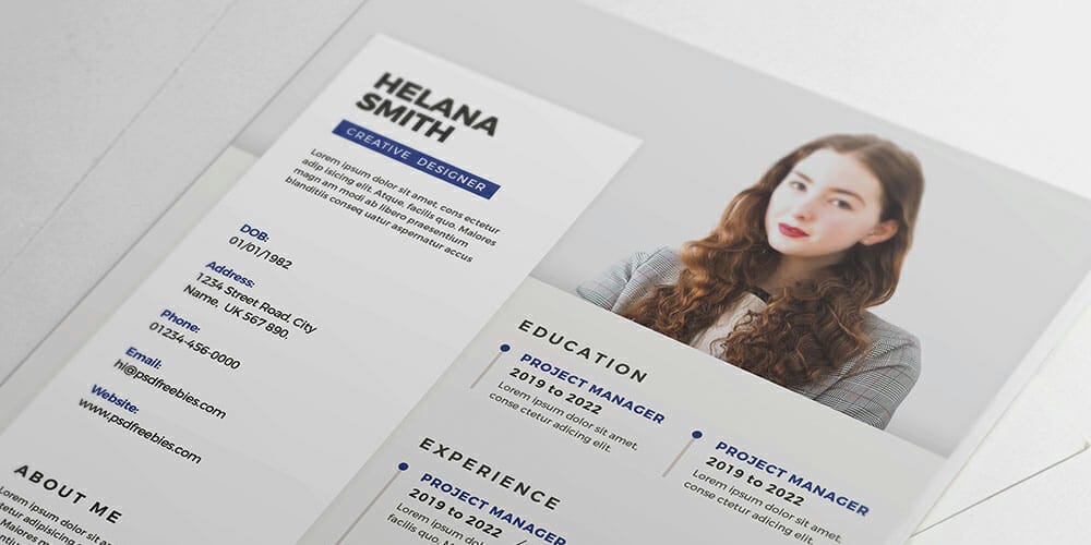 Clean and Fresh Resume Design Template