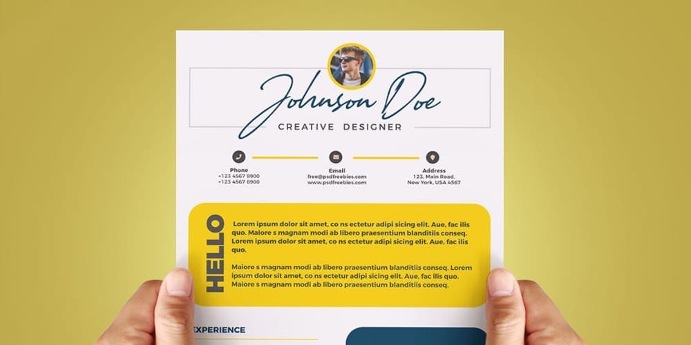 Cool and Colorful Resume CV Template PSD
