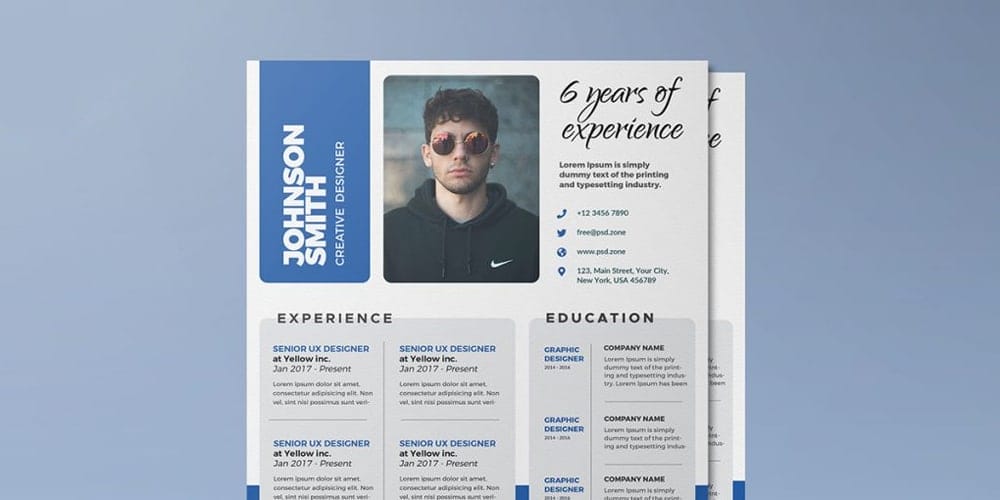Creative Designer A4 Size Resume Template