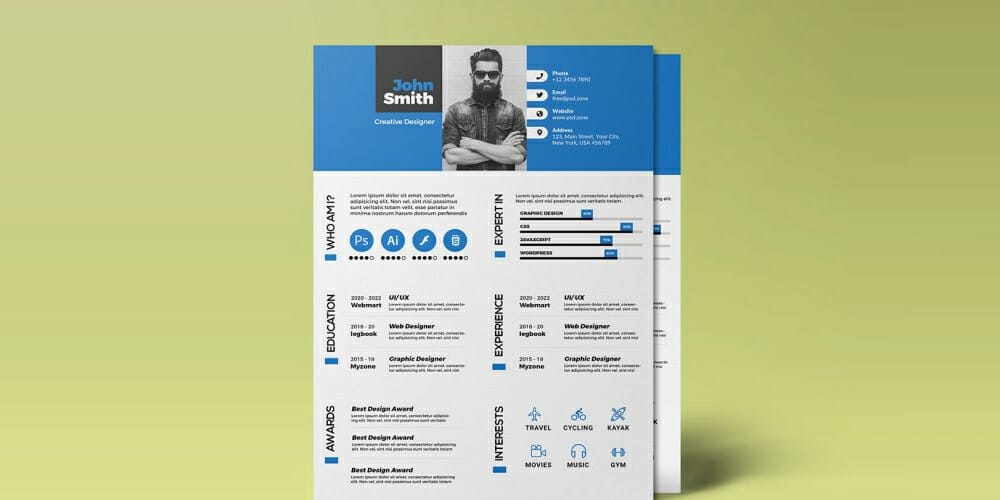 Creative Minimalist Resume CV Templates