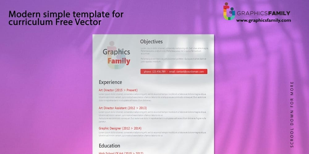 Curriculum Vitae Modern Template Design