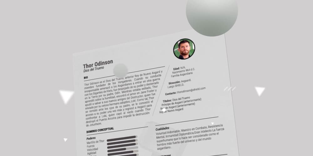 Curriculum Vitae Thor Template