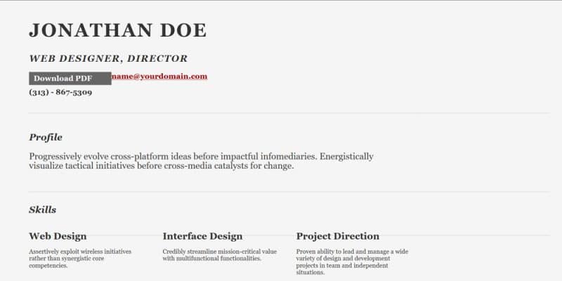 DIY-HTML-CV-Template