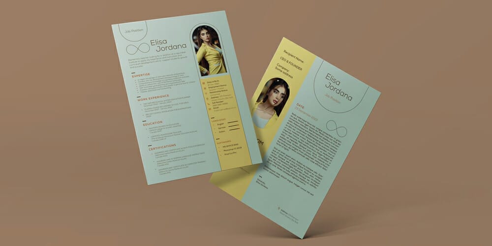 Elegant Resume Template and Cover Letter