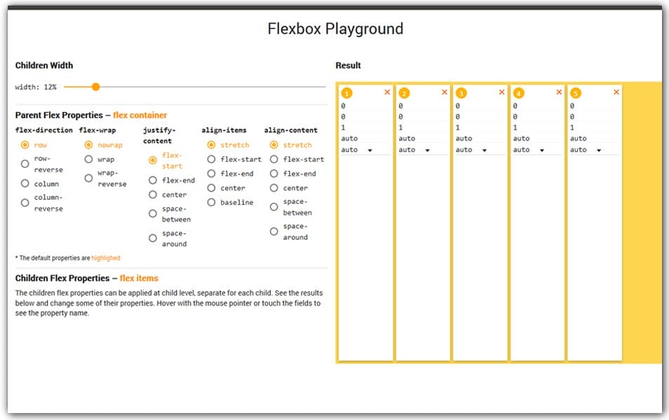 Flexbox Playground