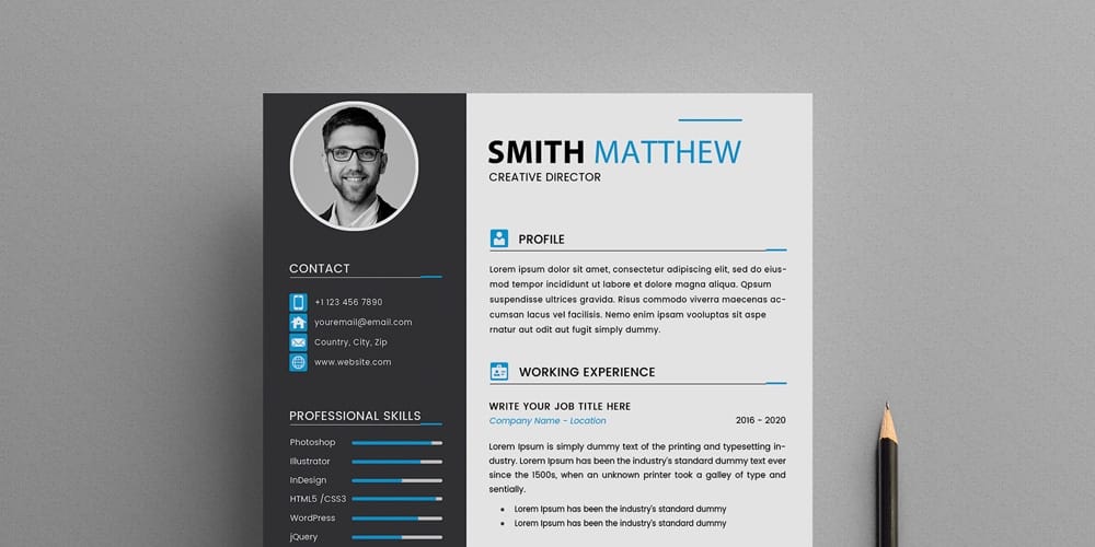 Free CV Resume Templates Cover Letter