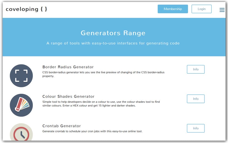 Generators | Coveloping