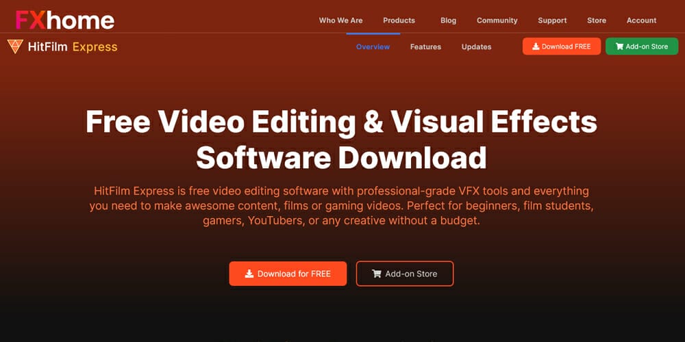 Best Photo and Video Editing Tools 77 HitFilm Express