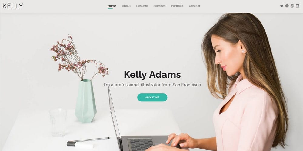 Kelly Bootstrap Resume Template