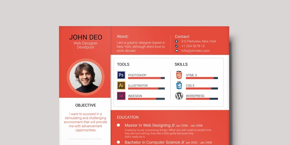 Ultimate Collection Of Free Resume Templates » CSS Author
