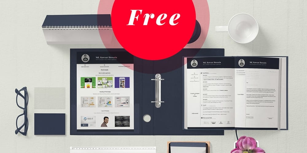 Material Style Resume Template and Cover Letter