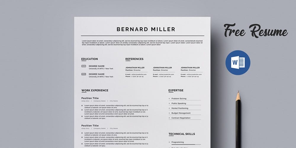 Microsoft Office Word Resume Template