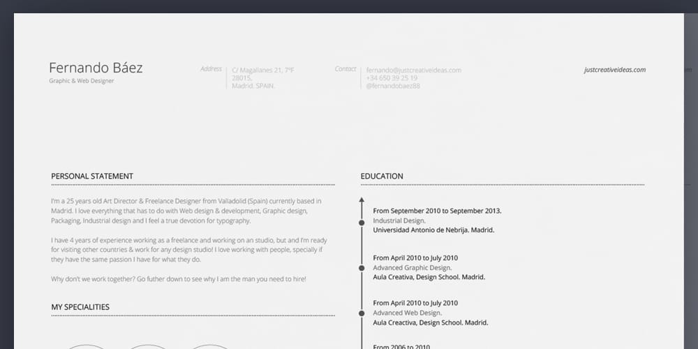 Minimal Resume Template
