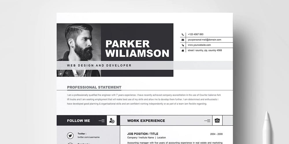 Photographer-CV-Template