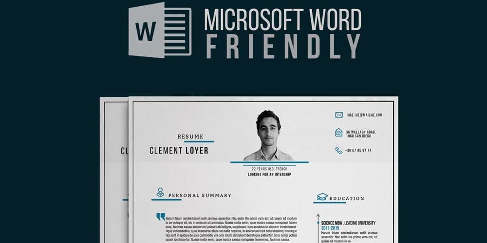 Precise Blue Resume Template