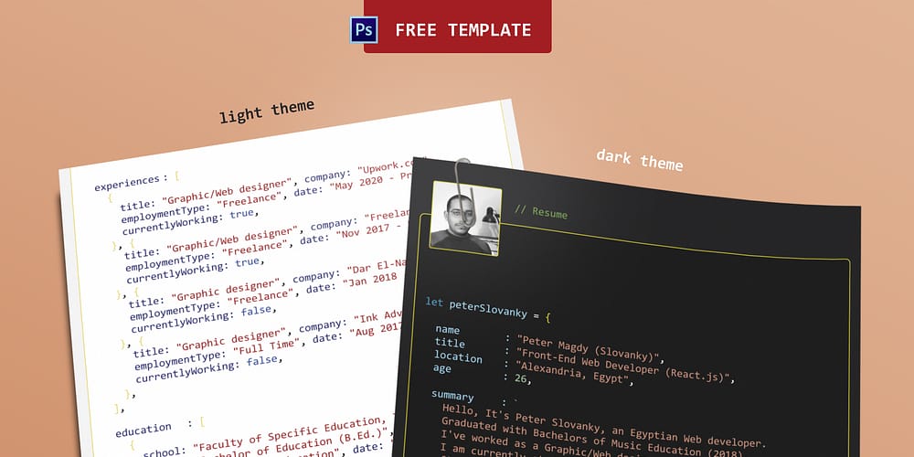 Resume/CV Template for Programmers