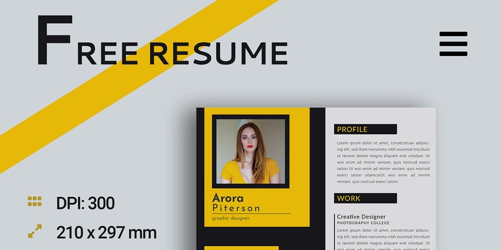 Resume Template Vector