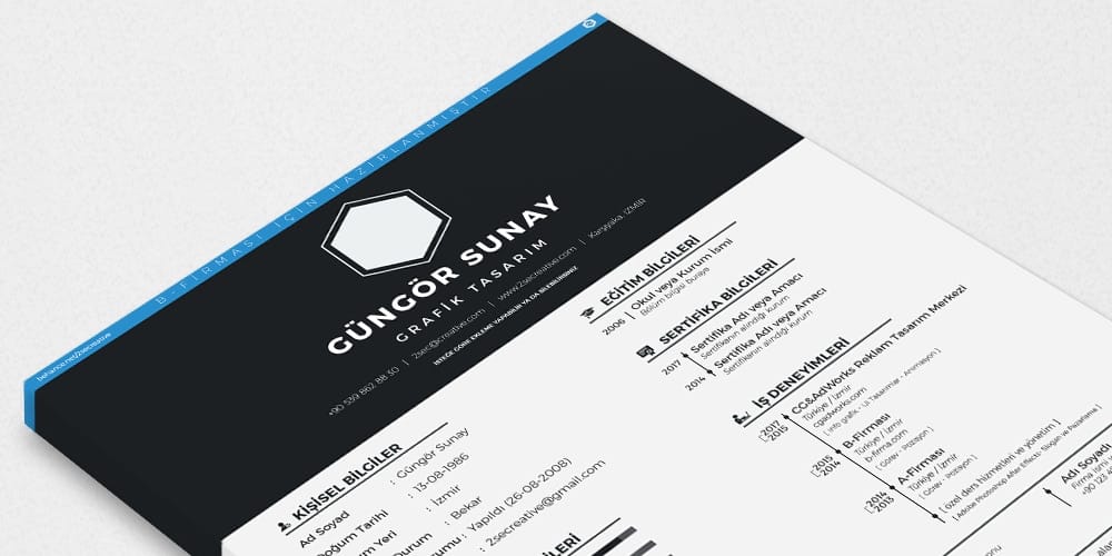 Sunay Resume Template PSD