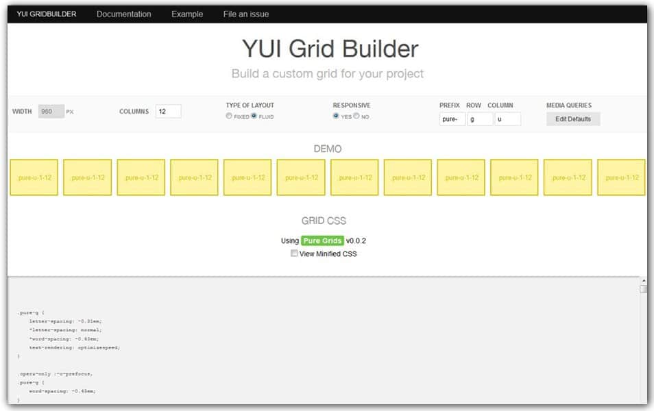 YUI Grid Builder