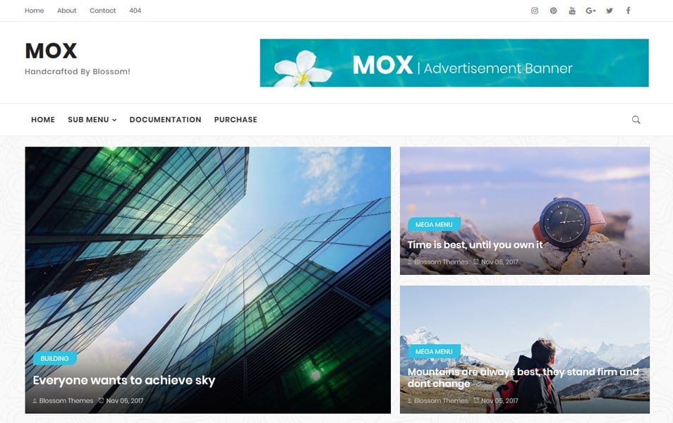 MOX Responsive Blogger Template