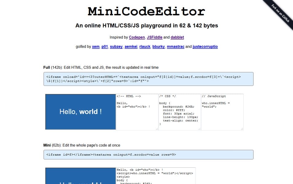 MiniCodeEditor