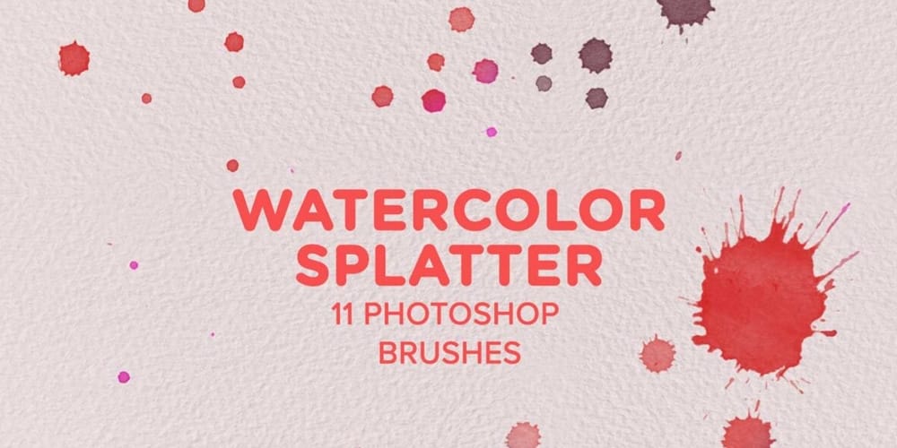 Watercolor Splatter Photoshop Brushes