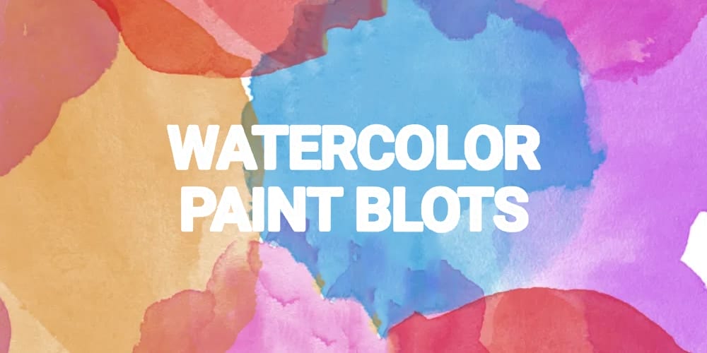 watercolor paint effect brush set