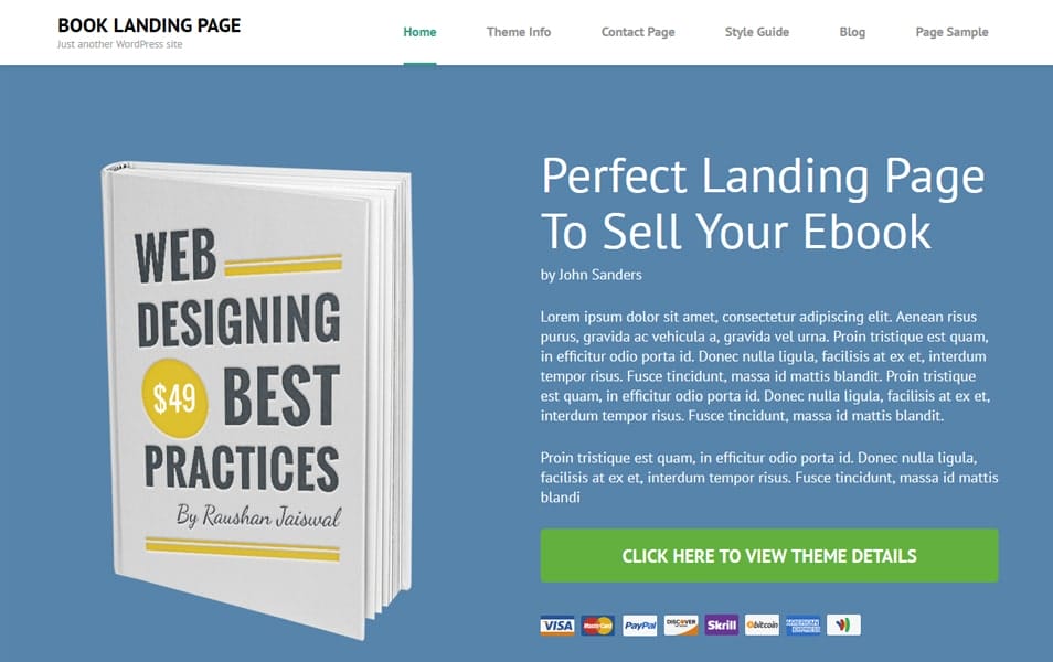 Book Landing Page
