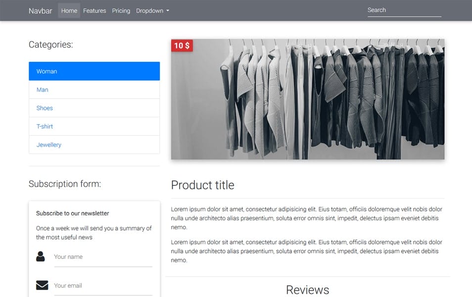 Ecommerce Product Page Template