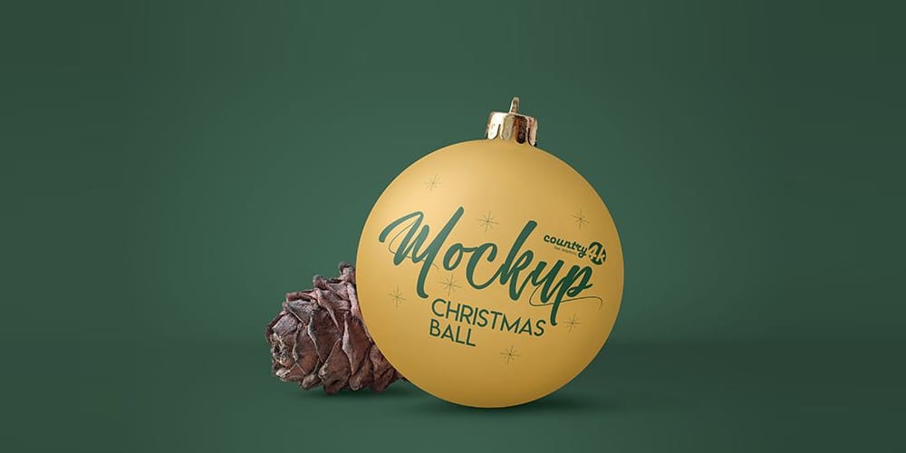 Free Christmas Ball MockUp PSD