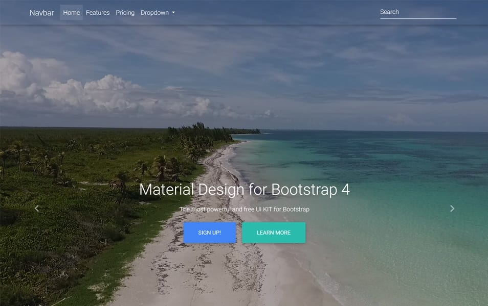 Full Page Video Carousel Template