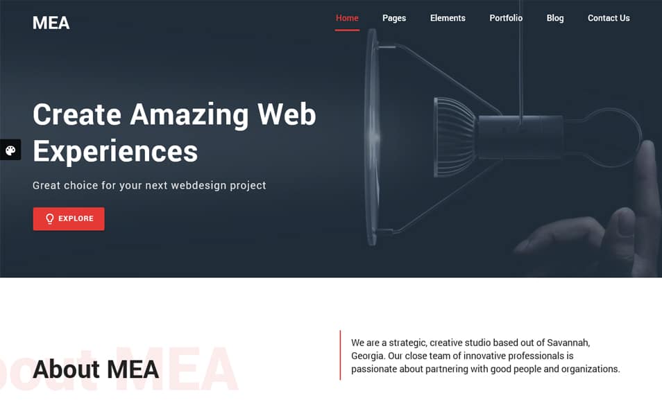 MEA Material Design Bootstrap HTML5 Template